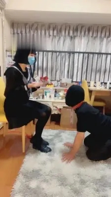 【东莞依主】过膝袜皮鞋重度踢裆 G-210710-13_HD绳艺资源