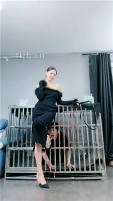 图片[3]_【艾琳175】铁笼关狗-舔高跟/碾压狗爪/插嘴/袜子塞嘴/虐乳_HD绳艺资源