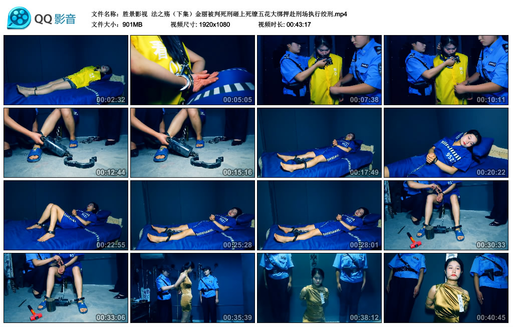 胜景影视  法之殇（下集）金丽被判死刑砸上死镣五花大绑押赴刑场执行绞刑_HD绳艺资源