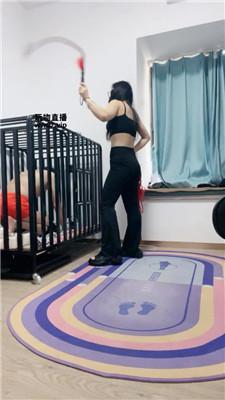 南月女神 艺术装置堵嘴-绳艺技巧囚禁狗笼 JS250514-26_HD绳艺资源