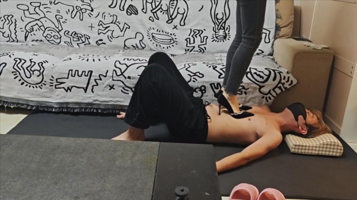 安安全体重10cm高跟踩踏虐乳 YC-241023_HD绳艺资源