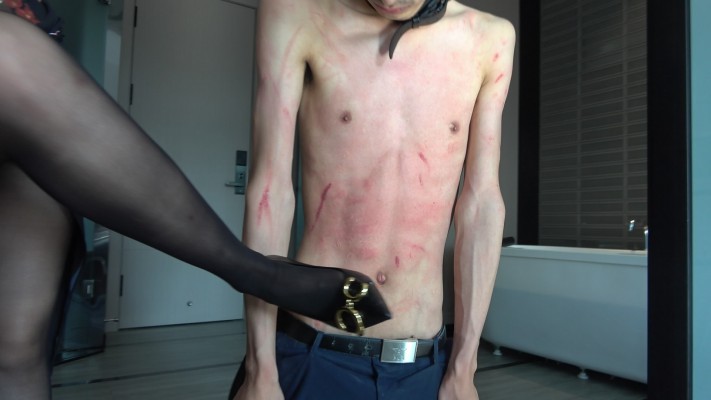 【彼岸花】锋利鞋跟划踹竹竿狗 YC-220814-2