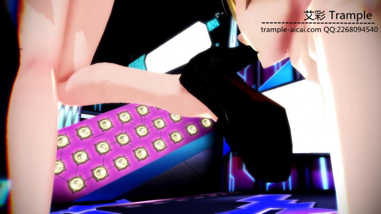 MMD 美女踩踏披萨喂食踩踏 动漫 R-190417-5