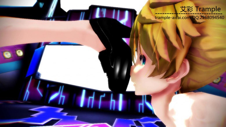 MMD 美女踩踏披萨喂食踩踏 动漫 R-190417-5