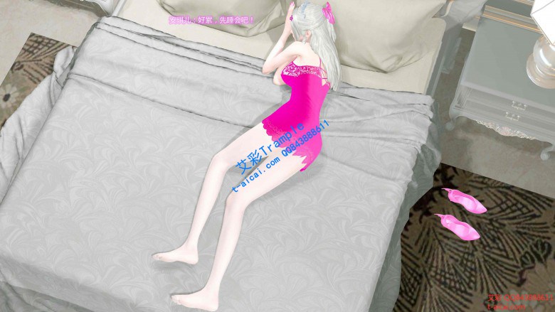 超美美少女漫画系列(高跟长筒银白皮靴+肉丝美腿+紫红高跟)YC-200314