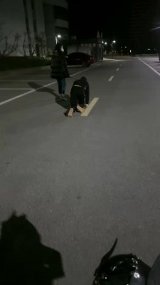 【桃幼幼】学生主户外溜双狗 bf23005