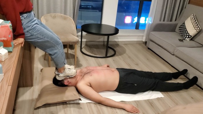 【橘子粥】37分钟斯凯奇棉袜不间断踩踏 YC-221104-6