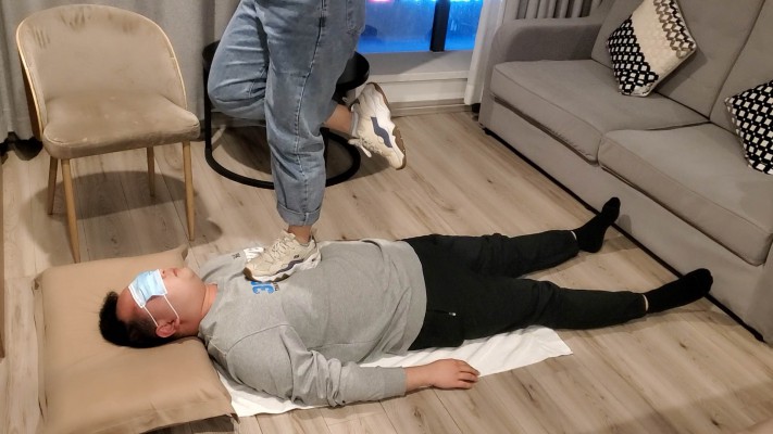 【橘子粥】37分钟斯凯奇棉袜不间断踩踏 YC-221104-6