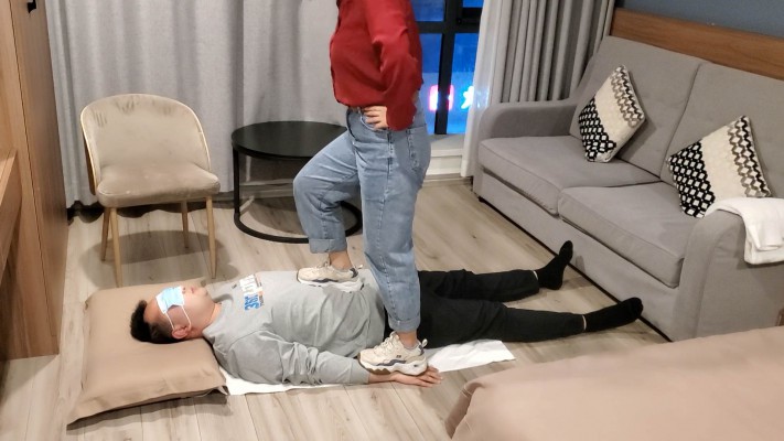 【橘子粥】37分钟斯凯奇棉袜不间断踩踏 YC-221104-6