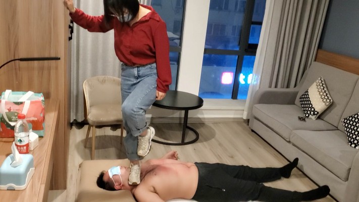 【橘子粥】37分钟斯凯奇棉袜不间断踩踏 YC-221104-6