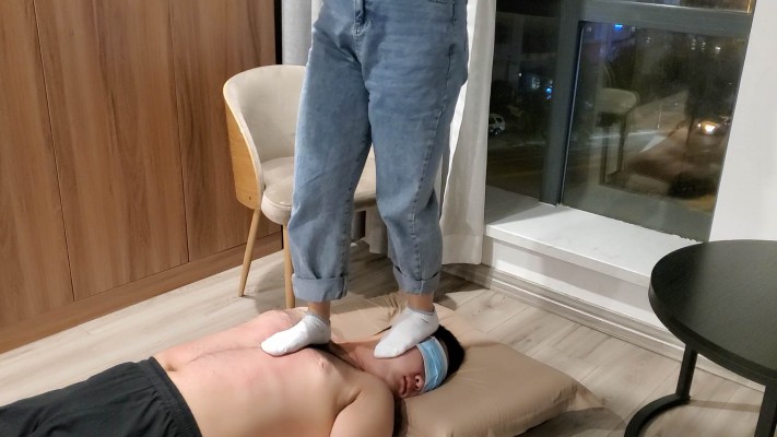 【橘子粥】37分钟斯凯奇棉袜不间断踩踏 YC-221104-6