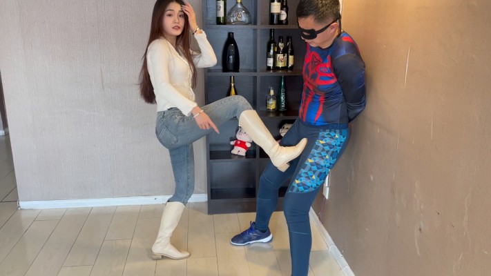 【蛋碎娇娃】『超S·联盟』白靴少女直播废掉色狼 YC-220408