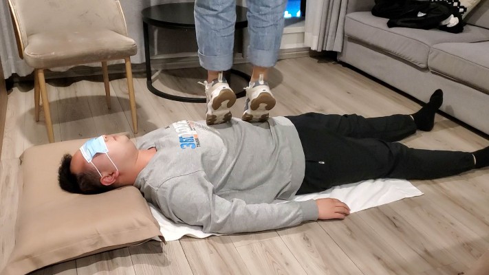 【橘子粥】37分钟斯凯奇棉袜不间断踩踏 YC-221104-6