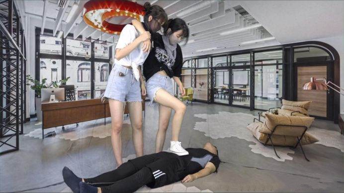 SM连续剧《女老大逗卧底》第一集【南国原创】3D立体拍摄剧情踩踏踢裆舔鞋YC-220620-2