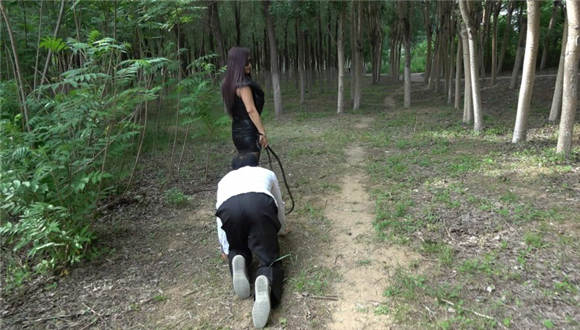 瑶瑶S公园羞辱老贱狗