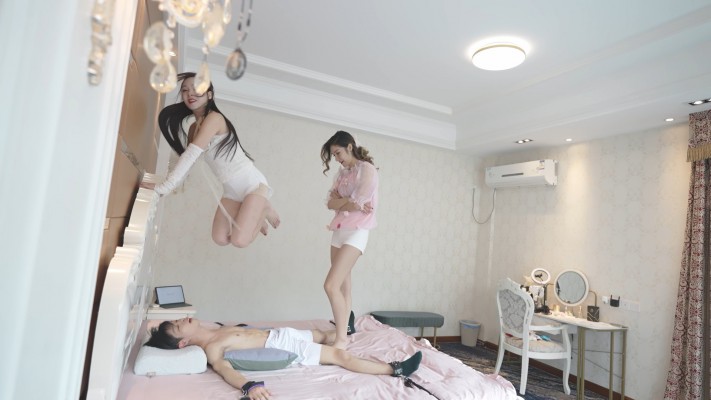 『奴隶岛』—[MagicIMirror 魔镜少女]—星奈&尔岚双s裸足踩瘦奴 MM-220527